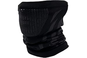 ehsbuy Tour De Cou Femme Cache Cou Homme Moto Hiver Thermique Snood Dames Écharpe Pour Le Visage Cyclisme Course Équitation 2 Pack - Réglable