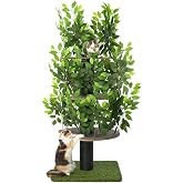 Cat Tree for Climbing, Hiding and Sleeping - Patented Cat Scratcher with Interchangeable Leaves - Multiple Levels, Easy Assem