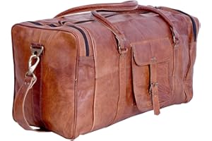 PANOPLY VINTAGE KEYWE Leather Duffel Vintage Holdall Luggage Travel Bag for Men Women Handmade Gym Sports Weekend Overnight Bag