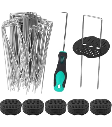 100 Pcs Piquets De Jardin U-Forme 4X 15Cm Fixation Galvanisés Ancrages