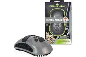 Furminator Curry Comb Szczotka dla Zwierząt, Szary/Czarny, 13 cm