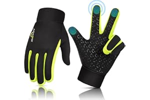 ‎AOTOW AOTOW Kinder Handschuhe Winter Thermo Laufhandschuhe - Touchscreen Fahrradhandschuhe Warm Kinderhandschuhe Winddichte Warme Fahrrad Handschuh Softshell Reithandschuhe für 4-12 Jahre Kind Jung