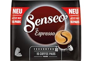 ‎SENSEO Senseo Typ Espresso, Kaffeepads, Aromatisch und Vollmundig, Röstkaffee, Kaffee, 16 Pads