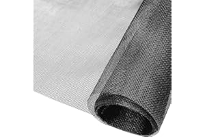 ACBAGI Window Screen Mesh Insect Mesh Screen Fly Mesh Roll Fly Mosquito Net Window Net Fly Screens Fiberglass Screen Mesh for Windows and Door (122X252CM, Black)