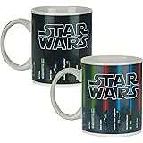 PALADONE PRODUCTS PP3699SW Star Wars Lightsaber Heat Change Coffee Mug-300 ml-Officially Licensed Disney Merchandise, Porcela