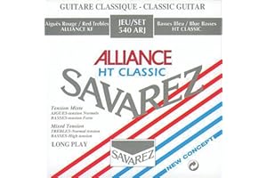 Savarez Struny do gitary klasycznej Concert Alliance HT mieszane napięcie czerwony/niebieski (standard/wysoki) 500 ARJ zestaw mixed 540ARJ