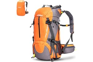 Lixada Sac à Dos de Randonnée, 50L Sac à Dos avec Housse de Protection Imperméable Ultraléger pour Alpinisme Escalade Trekking Sport Voyage Camping
