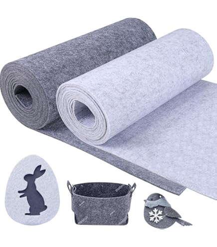 Rotolo Di Feltro Grigio Chiaro 30x300 Cm - Tessuto Spesso 3 Mm Per Fai Da Te, Borse, Decorazioni E Progetti Creativi - Foto 8