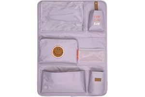 LÄSSIG Organisateur de voiture Organisateur de siège automobile Sac de siège arrière à suspendre pour voiture pliable/Car Wrap-to-Go lilac