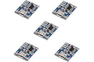 EASTERN COMPUTERS 5pcs 5V 1A Micro USB Lithium Ion Polymer Battery Cell Power Charging Charge Controller Board PCB Module Single IC TP4056