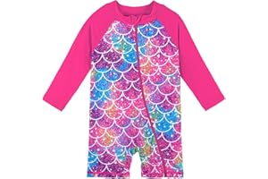 XFGIRLS Girls Swimsuit Sun Safe Swimwear Toddler Kids Summer Swimsuit Swimming Costume for Girls 12M-6A