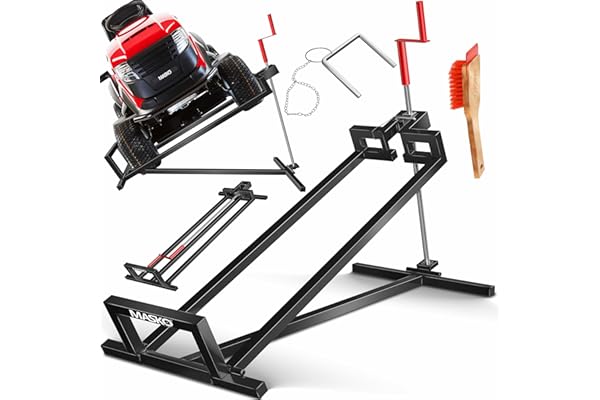 MASKO® Cric lève Tracteur Tondeuse 400 kg Dispositif de Levage pour Tondeuse à Gazon autoportée Cric lève Tracteur Tondeuse Aide au Nettoyage Pont élévateur