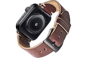 TORBOLLO Horween skórzany pasek do zegarka Apple Watch, męski pasek do zegarka iWatch 42, 44, 45, 38, 40, 41 mm, zapasowy pasek do zegarka serii 7/6/5/4/3/2/1/SE