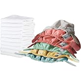 Close Parent Baby Cloth Diapers Reusable Eco-Friendly Fabric Baby Diapers with Storage and Absorbent Bags, One Size