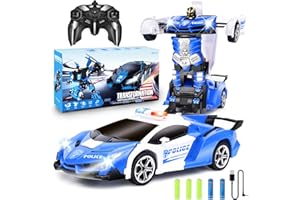 MICIEYCLE Voiture télécommandée, Voiture Enfant, 2 en 1 Robot de Voiture Transformable, Voiture radiocommandée, Jouet Garçon Fille Enfant de 3 à 12 Ans, Cadeau Noel pour Enfants, Cadeaux d'anniversaire