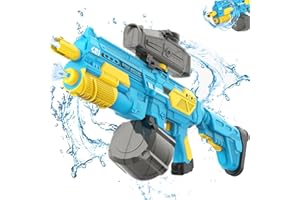 VEEKAY Pistolet à Eau électrique,Pistolets à Eau Automatiques de avec Grande Capacité,Pistolet à Eau Automatique Rechargeable,1350CC Capacité pour Enfants Adultes Piscine d'été Plage