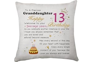 Hasodeo Granddaughter 13th Birthday Gifts: Cushion Cover Gifts for Granddaughter from Grandma
