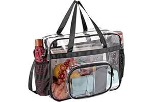 ONEGenug Durchsichtige Tasche Transparente Sporttasche, Stadion zugelassen, Klar Reisetasche Herren Damen Fitnesstasche