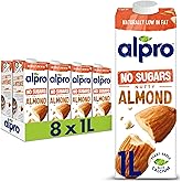 Alpro Almond No Sugars Plant-Based Long Life Drink - Unsweetened - Vegan Dairy Free & Lactose Free Milk Alternative - 1L (Pac