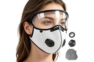 Dammmask för PP-slipning kolfilter ansiktsskydd med justerbara glasögon | Dammskyddsmask för gräsmatta bakgårdskonstruktion utomhus slipning träbearbetning industri