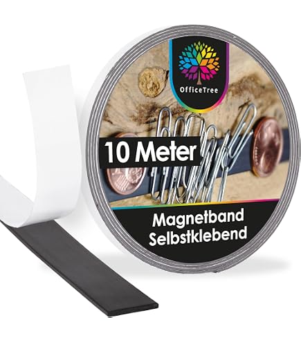 Smagtron Ferroband – Selbstklebendes Eisenband, 30 Mm X 10 M, 0,75 Mm Dick, Für Magnete, Basteln & Büro