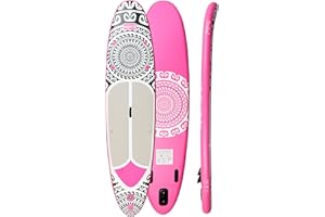 HIKS SUP Inflatable Stand Up Paddle Board Set Inc Paddle, Pump, Backpack & Leash Suitable all Abilities Ideal Beginners Paddle-board Kit…