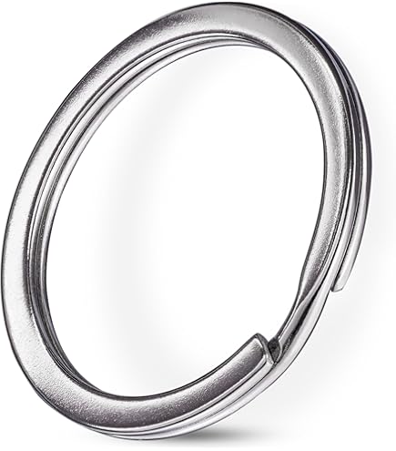 Praknu Lot De 200 Anneaux Porte Clé - Rond En Acier - Anneau 30 - Porte Cle D'Ouverture Facile