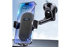 APPS2Car Car Phone Holder,Adjustable Phone Holder for Cars One Release Button Phone Holder for Cars Dashboard,360° Rotation Hands-Free in Car Phone Cradle,for iPhone 15/14/13/12/11 Samsung S21,etc