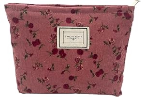FYBLOSSOM Reise Kosmetiktasche Kulturtasche Cord Makeup Organizer, Tragbare Rose Make Up Tasche Klein Waschbeutel Kulturbeutel Organizer, Portable Reise Makeup Lagerung Organizer Für Damen Und Mädchen (Stil B)
