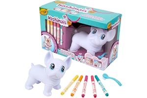 CRAYOLA Washimals Jumbo Pets - Big Wilbur duży kolorowy piesek do mycia i kolorowania, 15 cm, gra i prezent dla dzieci od 3 lat, 74-0227