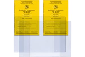 Welsberg Lot de 2 passeports de vaccination et 2 étuis pour carte d'identité - Étui de protection transparent pour certificat international de vaccination et carnet de vaccination