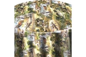 ‎DECOHOMETEXTIL Wachstuchtischdecke Wachstuch Tischdecke Gartentischdecke Rund Oval Jagd Wild Rund 80 cm abwaschbare Wachstischdecke