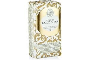 Nesti Dante Sapone Oro 23k Vegetale Luxury 250g - Sapone Naturale Biodegradabile, Nutriente Rigenerante Corpo e Viso, Saponetta per Pelli Sensibili, Saponetta Mani e Bagnoschiuma Solido
