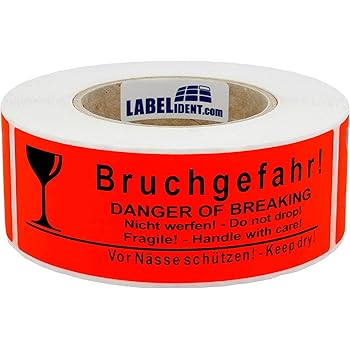 1000 Stück Kerzen Warnetiketten - Runde Sicherheitsaufkleber 38mm Auf Deutsch