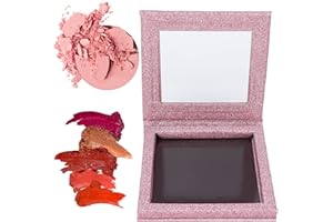 Palette Magnétique Palette de Maquillage Vide Rose, Carré Palette de Maquillage Magnétique Palette Vide Adhésive Palette Magnétique avec Couvercle Transparent pour Fard à Paupières Rouge à Lèvres Blus