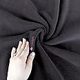 Anti-Pill Polar Fleece Fabric | Soft, Thick & Cuddly Washable Material | 150 cm Wide | Sold by The Metre | 50+ Colours (Black, 1 Metre)