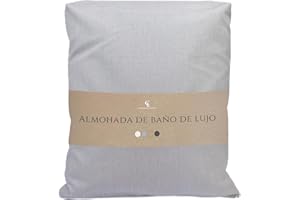 CLAESSONLIVING Almohada bañera Adulto - Gruesa y cómoda, para Soporte de Cabeza, Cuello y Espalda - Cojin bañera Lavable y de Secado rápido, baño Relajante en casa - Gris Claro