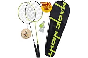 ‎TALBOT TORRO Talbot Torro Zestaw do badmintona Magic Night, 2 rakiety, 2 lotki LED do gry w nocy, w wartościowej torbie, 449405