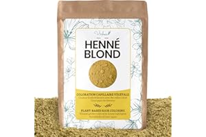 Henné Blond Naturel (100g) - Coloration Végétale Cheveux Blonds - Couleur Cheveux Blond Éclatante - Soin Capillaire Naturel - VIRHEA