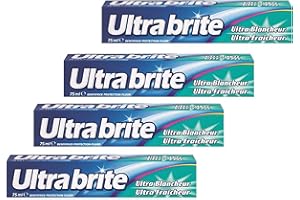 Ultra Brite - Dentifrice ultra blancheur - lot de 4 dentifrices de 75 ml