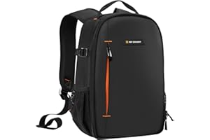 K&F Concept - Mochila para cámara fotográfica Impermeable con Compartimento para portátil para Canon Sony Nikon Olympus SLR/DSLR