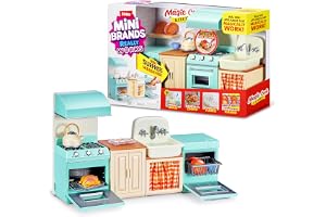 Minimärken Magic Cook Kitchen lekset serie 1 av ZURU | Riktig vattenkran och diskmaskin; interaktivt minikök, realistiska matlagningsfunktioner, samla och visa; samlargåva