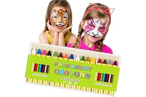 Asddage 16 Farben Halloween Schminke, Kinderschminke Buntstifte Gesichtsfarbe für Theaterschminke Faschingsschminke, Jungen Mädchen Make Up Körpermalfarbe, Ideal Face Painting für Partys, Easter
