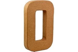 COUNTRY LOVE CRAFTS PAPIER MACHE Country Love Crafts 8.25-inch/ 20.5cm 3D Letter O Papier Mache, Beige