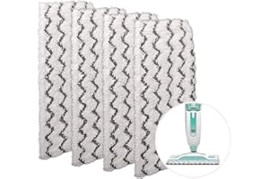 ZELTAUTO Steam Mop Pads for Shark Steam Mop S1000UK and Compatible with Beldray BEL01097, Washable Dirt Grip Absorbing Refill for Shark Steamer Pads (4Pack)