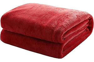 Mixibaby Kuscheldecke Flauschige extra weich & warm Wohndecke Flanell Fleecedecke, Falten beständig/Anti-verfärben als Sofadecke oder Bettüberwurf, Größe:150 cm x 200 cm, Farbe:Weinrot
