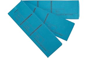 Exacompta - Réf. 96402E - Paquet de 10 blocs passe-partout pour manifestations, expositions, kermesses, loteries, tombolas - 100 feuillets détachables 3 coupons numérotés - Format 4,8 x 15 cm - Bleu