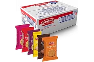 UNIVERSAL PRODUCT SOLUTIONS Crawford's Assprted Biscuit Mini Packs / 2 Cases / 100 Mini Packs per Case / 6 Biscuit Varieties Including Bourbons, Custard Creams, Digestives, Fruit Shorties, Ginger Nuts, Rich Shorties