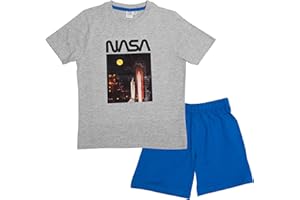 UNITED LABELS NASA Schlafanzug für Jungen - Kinder Pyjama Set Grau/Blau