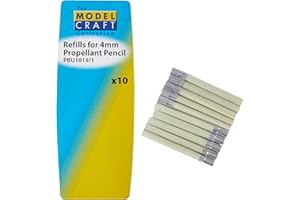 Modelcraft PBU1019/2/10 10 x 4 mm Glass Fibre Refills, Pack of 10, Silver